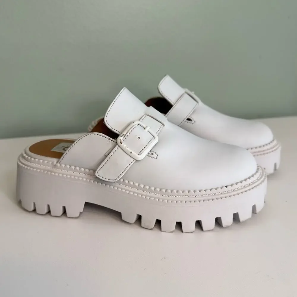 Dolce Vita DV By Kids Kobra‎ Size 13 Light Gray Chunky Lug Sole Mule Slip-On